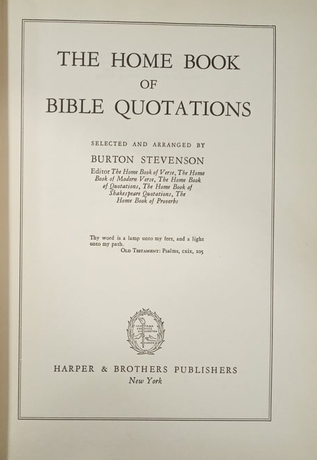 THE HOME BOOK OF BIBLE QUOTATIONS